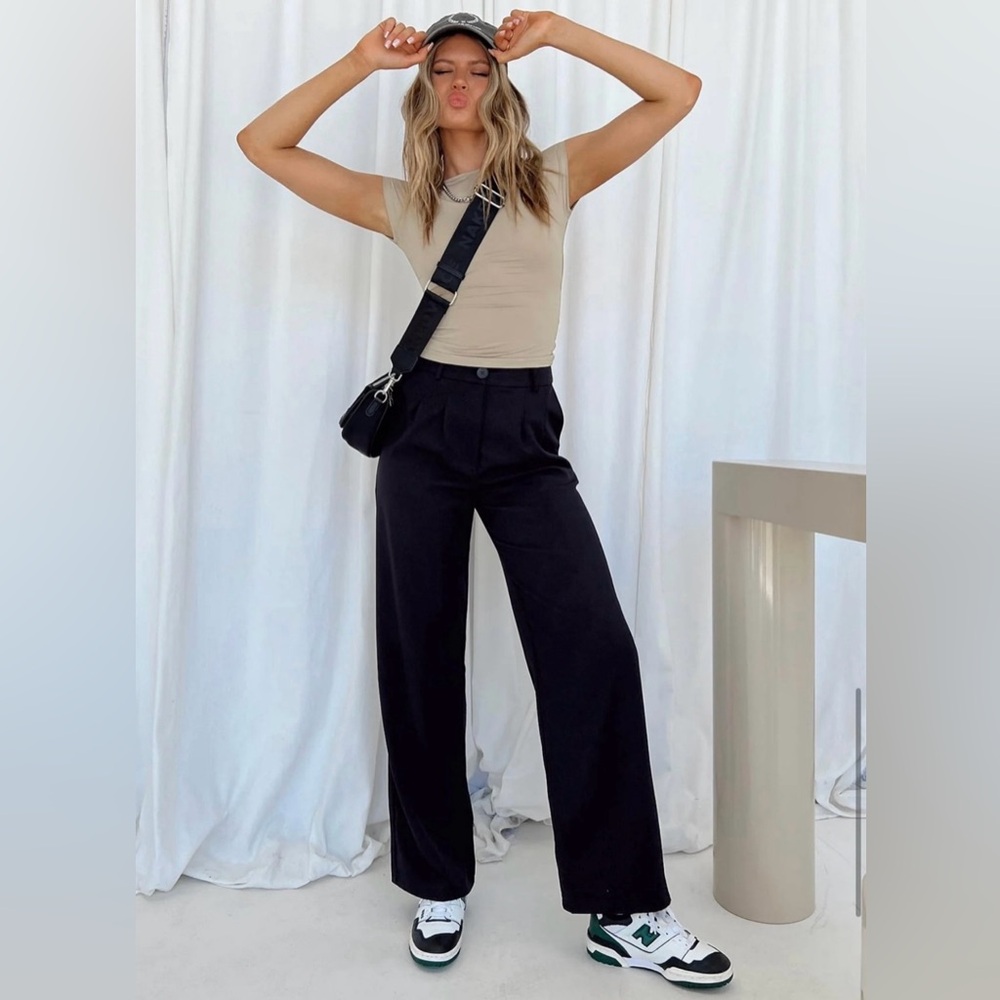 Princess Polly Black Archer Pants